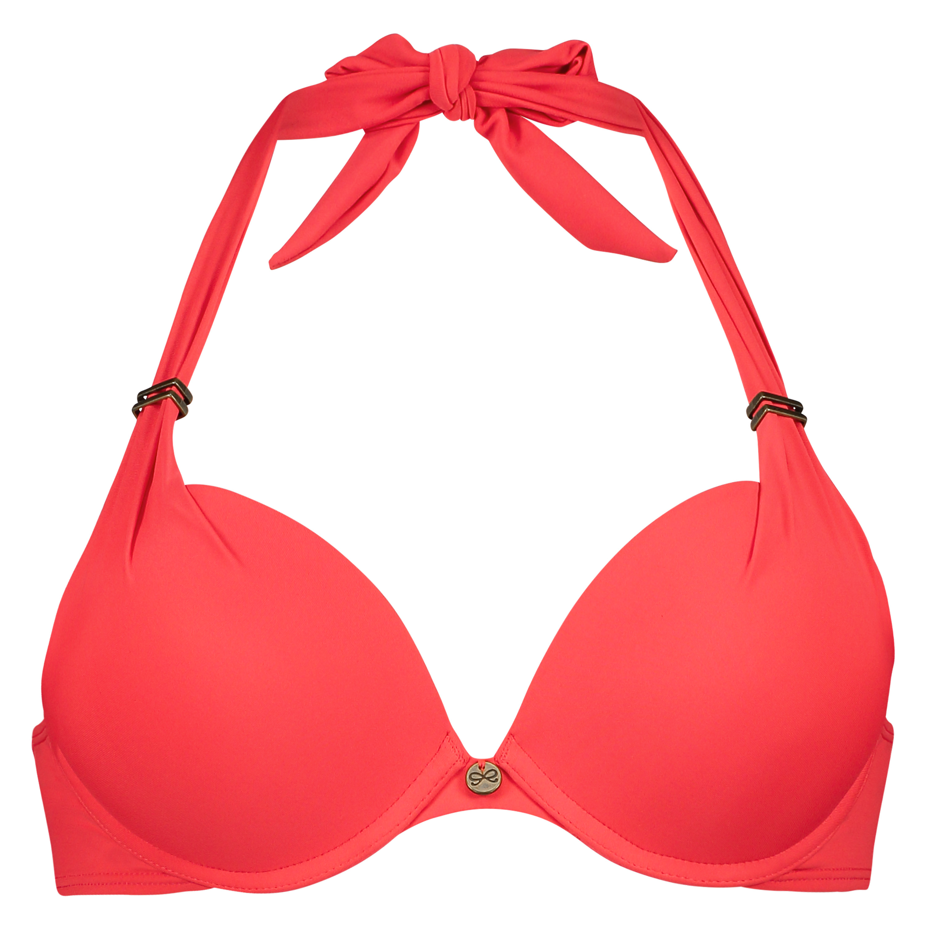 Usztywniona góra od bikini z efektem push-up Sunset Dream, miseczki A-E, Czerwony, main