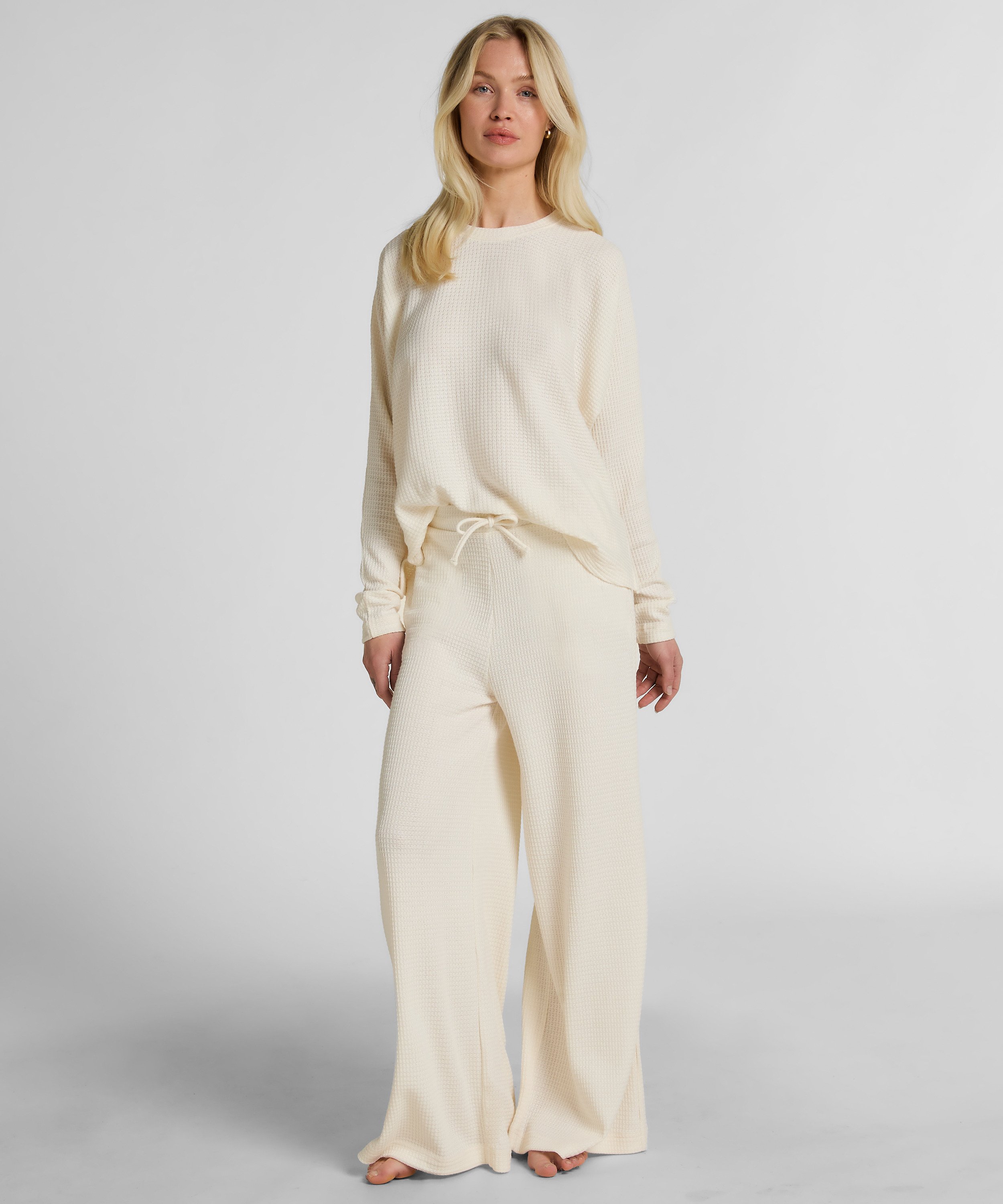 Spodnie Waffle Tracey, Biały, main