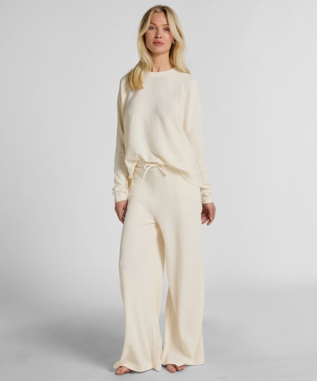 Spodnie Waffle Tracey, Biały