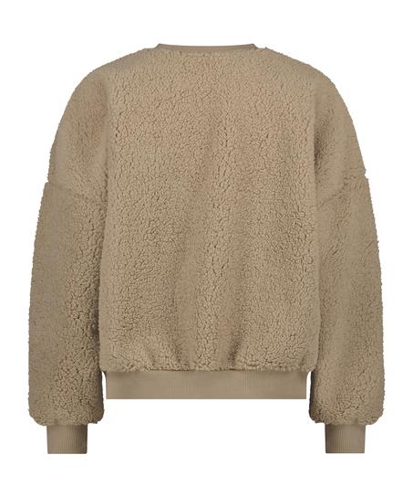 Bluza z polaru Teddy, Brązowy