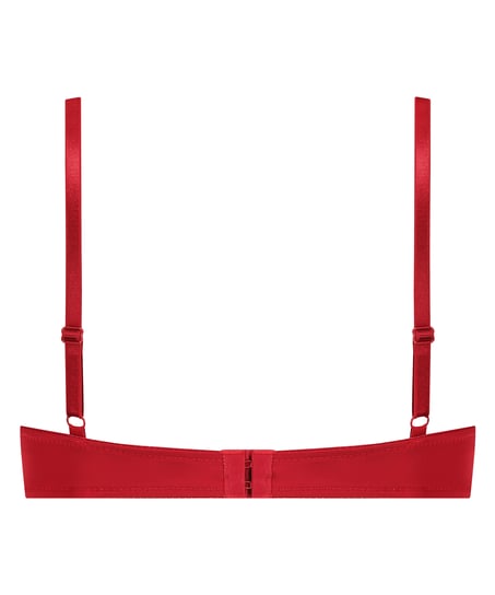 Biustonosz usztywniany z fiszbinami Plunge, Czerwony