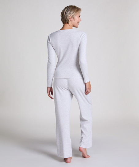 Top od piżamy Pointelle, Szary