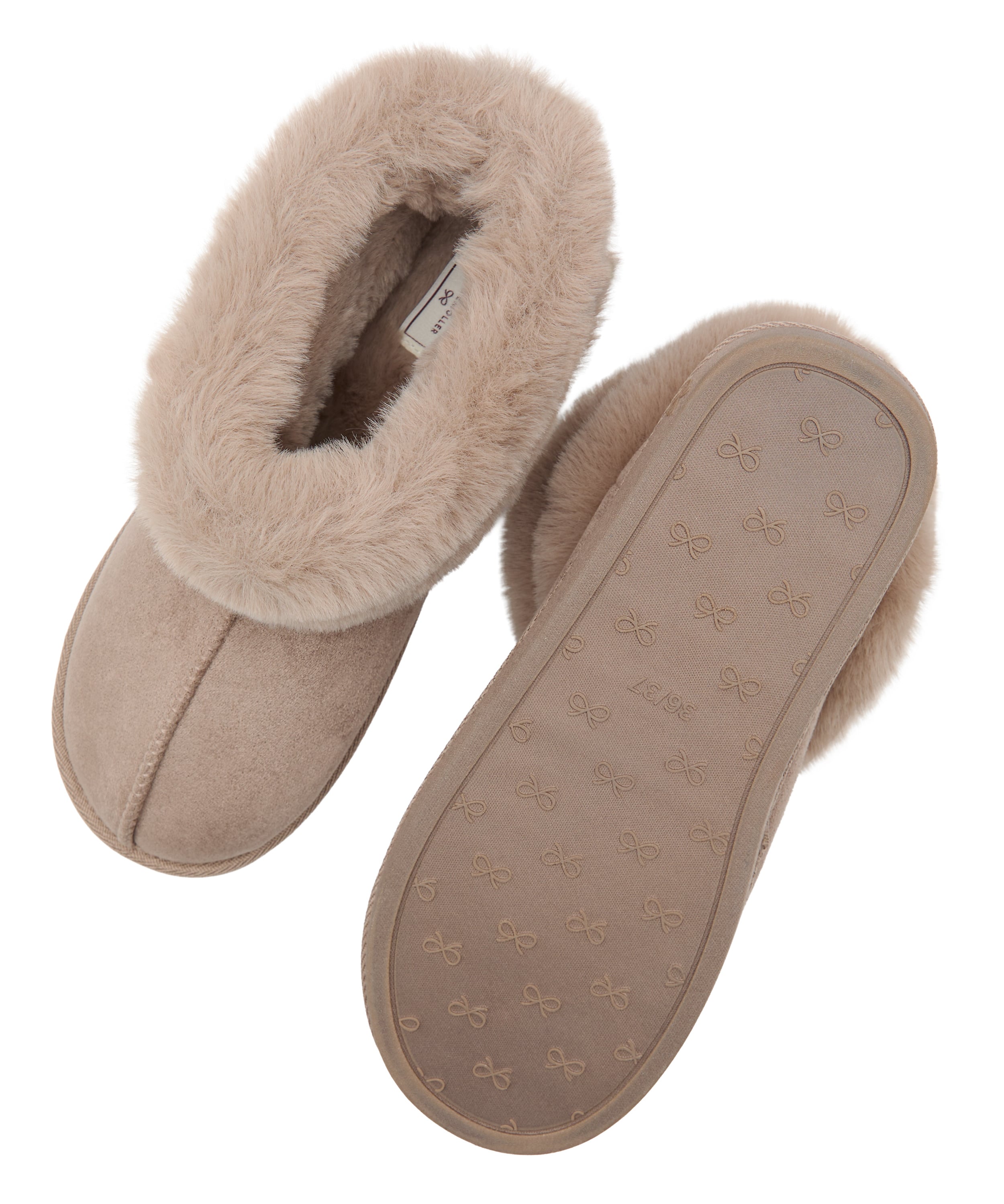 Kapcie Boot Faux Suede, Beżowy, main