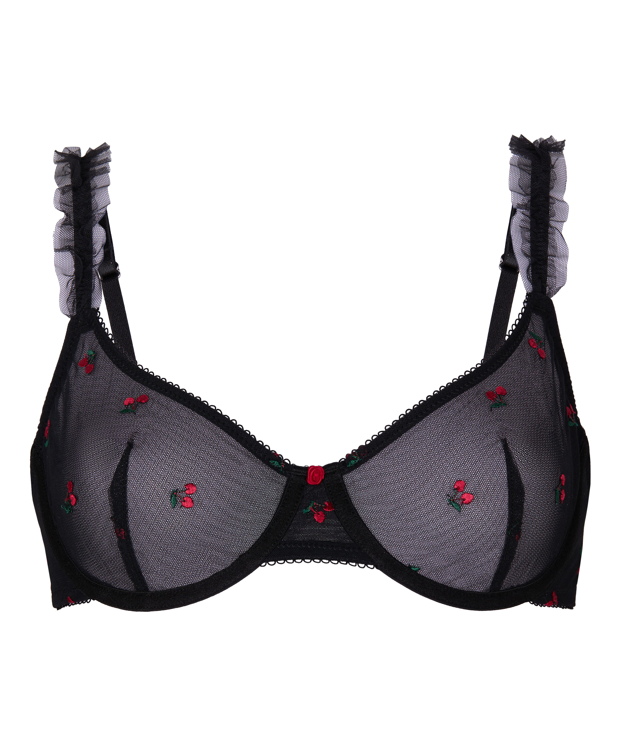 Nieusztywniany biustonosz z fiszbinami Chelsey, Czarny