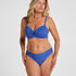 Nieusztywniona g&oacute;ra od bikini z fiszbinami Luxe, Niebieski