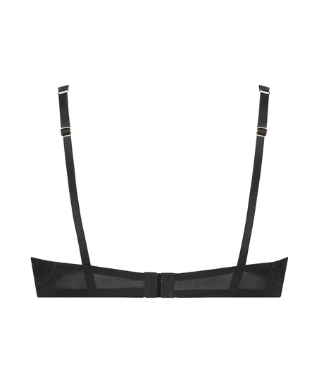 Nieusztywniony biustonosz z fiszbinami Fleur Nyakim, Czarny