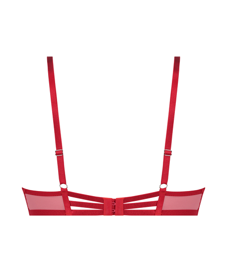 Biustonosz powiększający usztywniany z fiszbinami Arabella, Czerwony