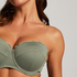 G&oacute;ra od bikini push-up z fiszbinami, z falowanym brzegiem, miseczki A &ndash; E, Zielony