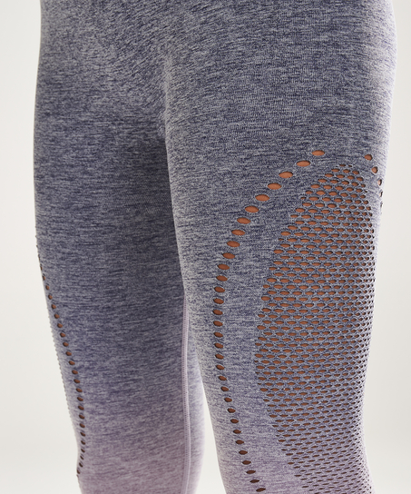 HKMX High waisted sports leggings round-knit ombre, Niebieski