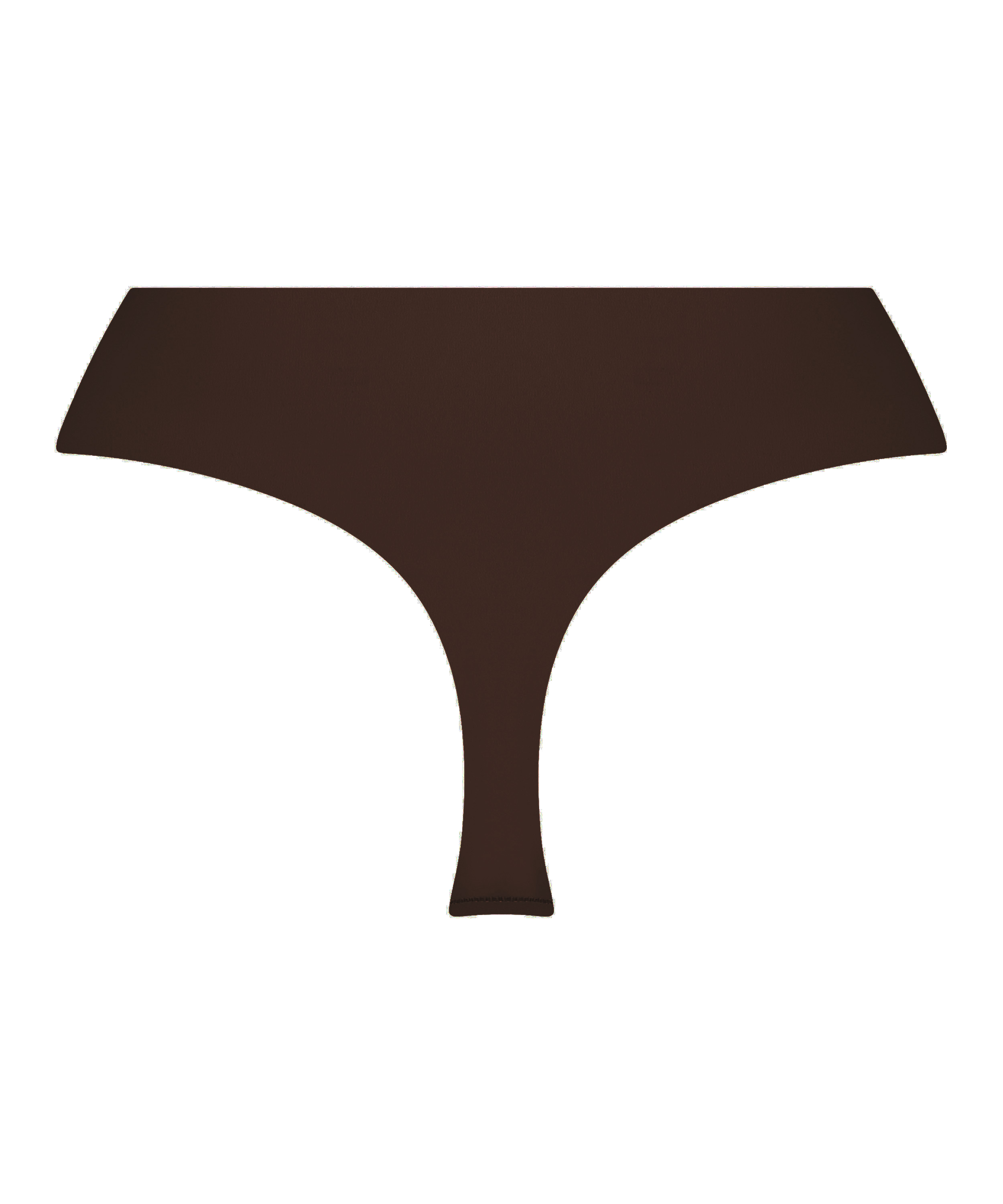 Tanga z wysokim stanem Smooth, Brązowy, main