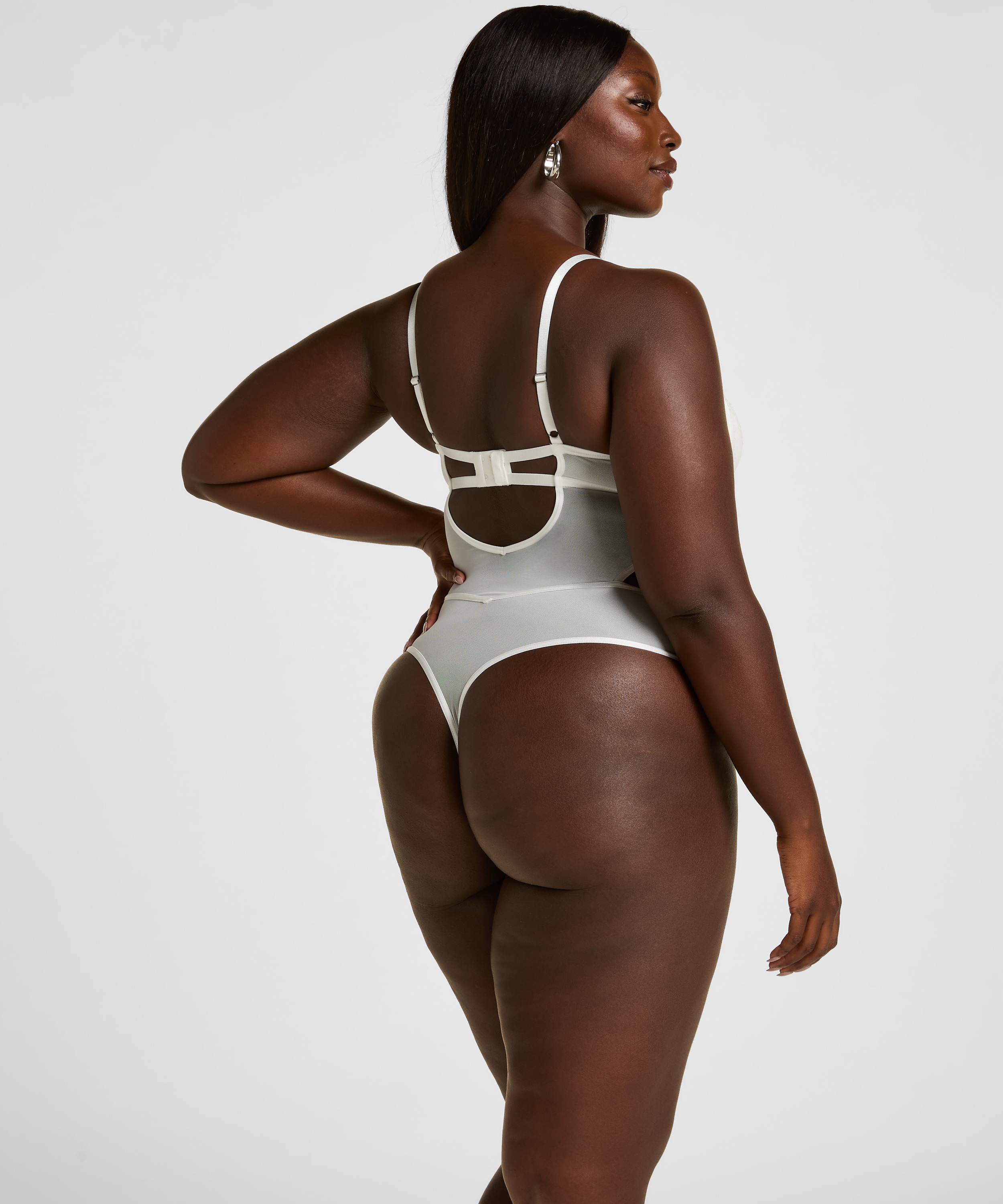 High Waisted Brazilian Miri, Biały, main