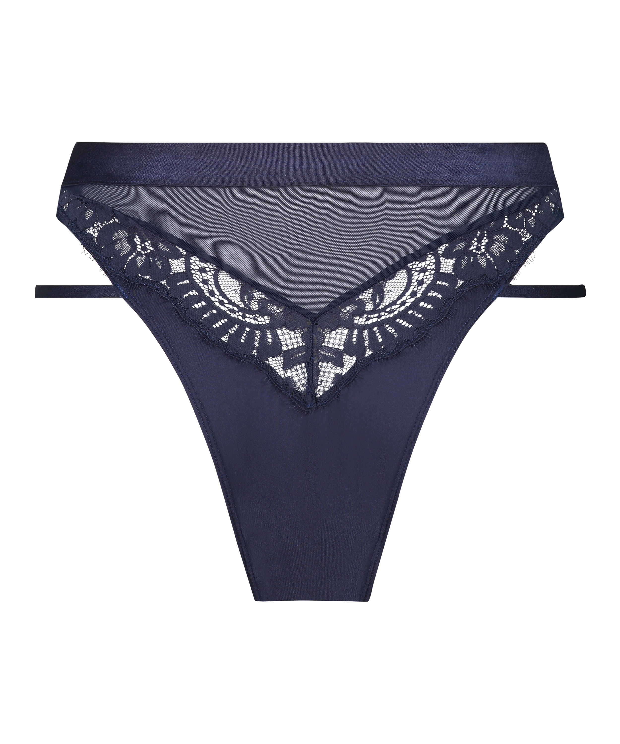 Majtki brazylijskie z wysokim wycięciem Blossom, Niebieski, main