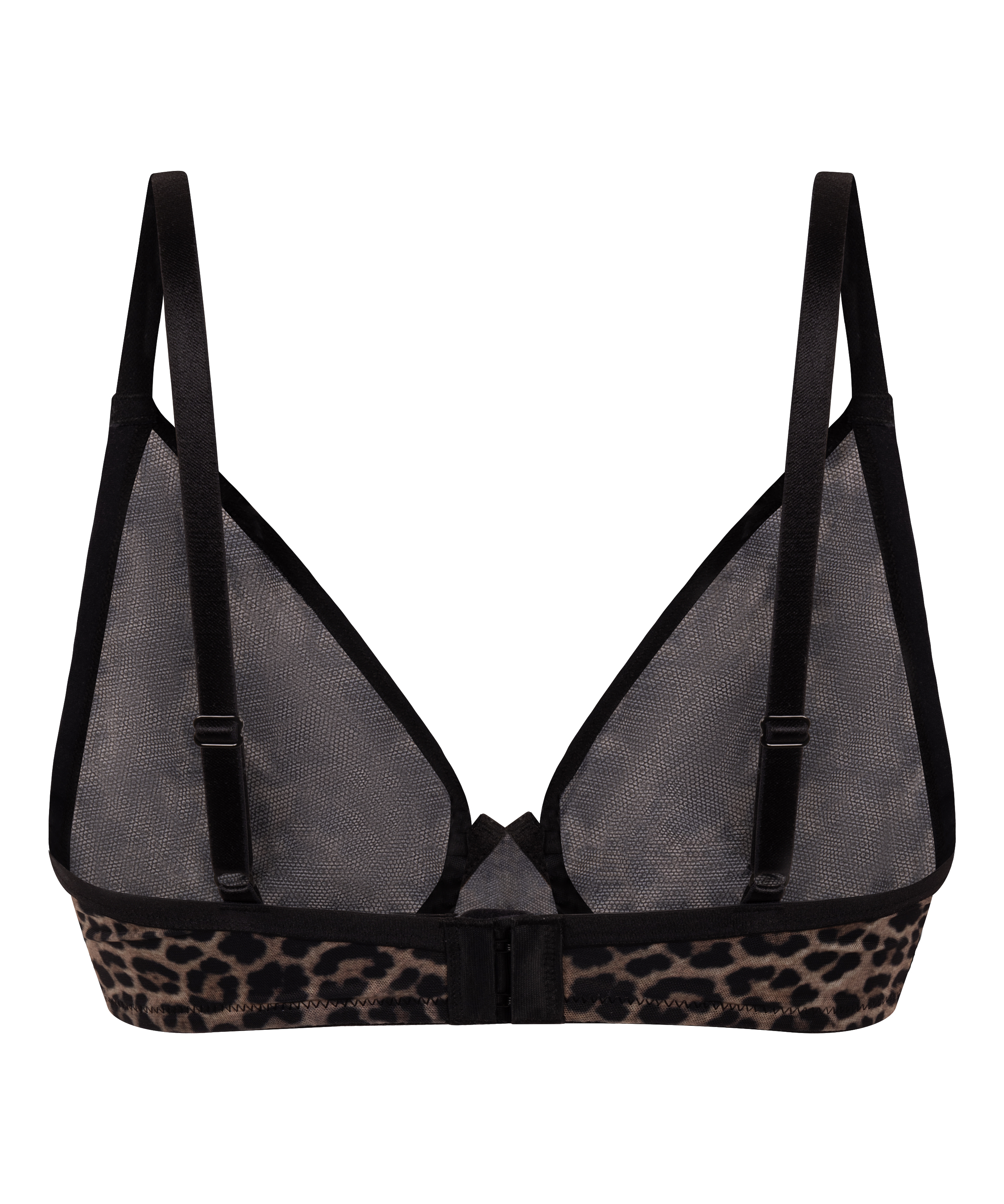 Biustonosz nieusztywniany z fiszbinami Leopard Tara, Czarny, main