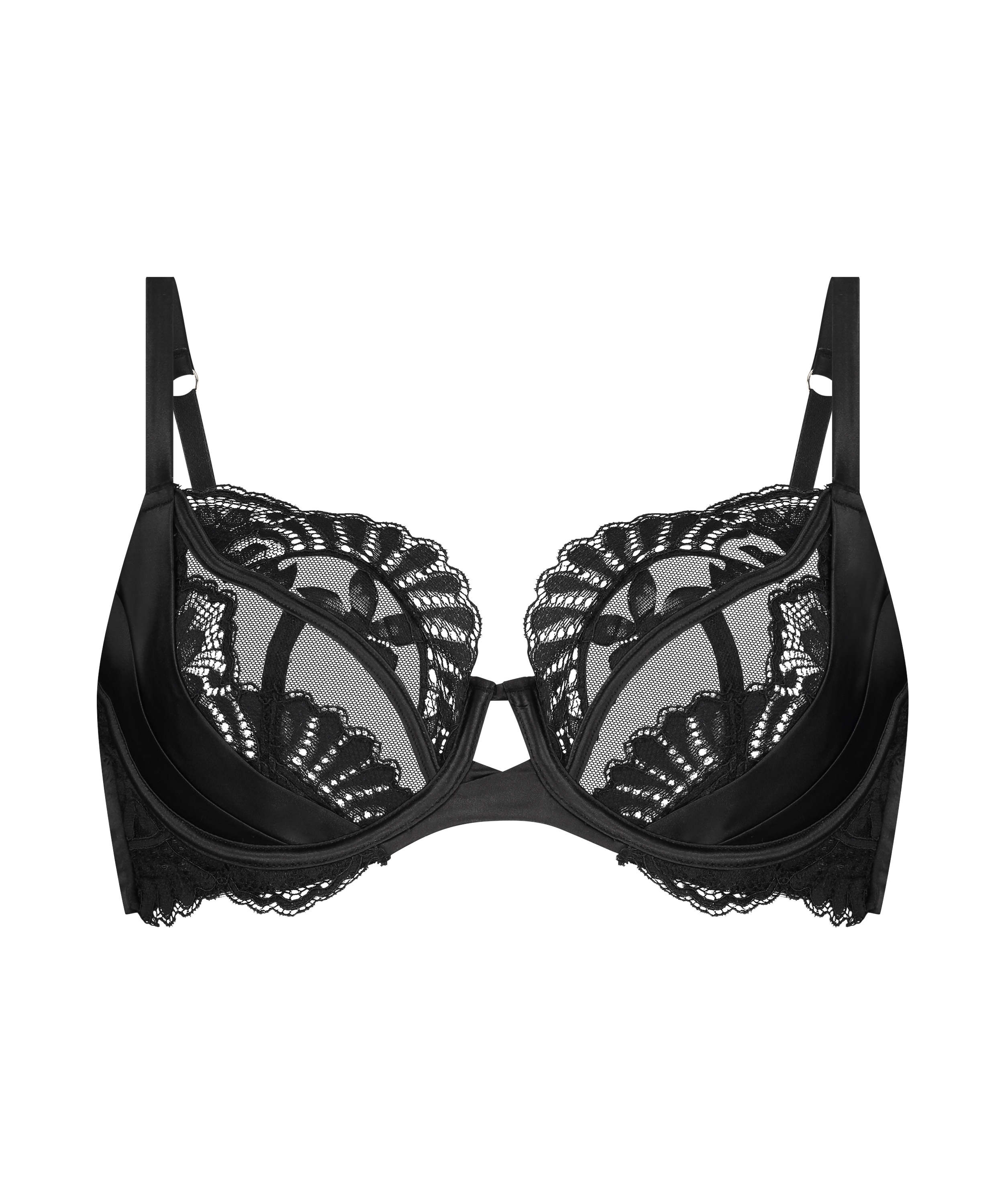Nieusztywniony biustonosz z fiszbinami Almendra, Czarny, main