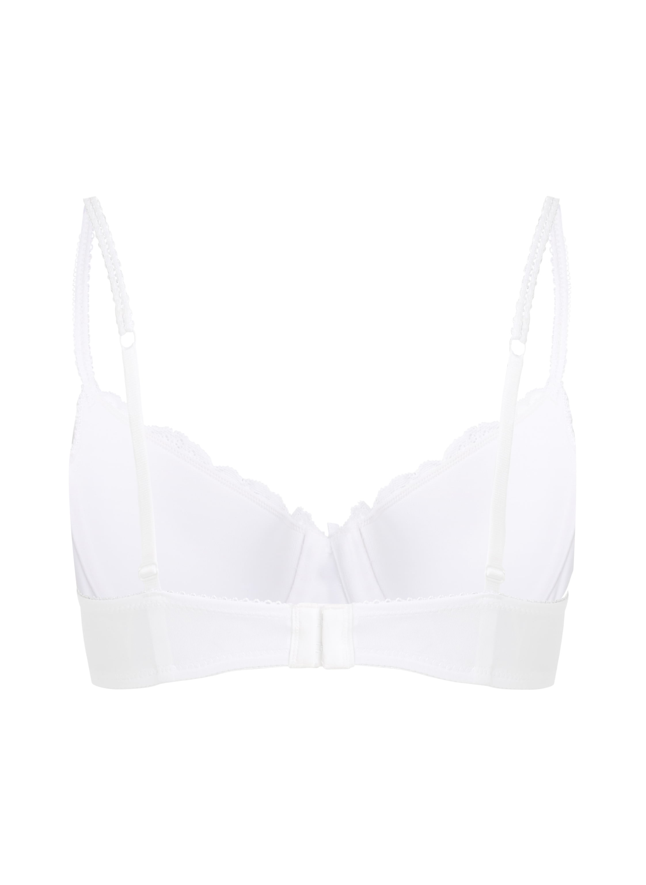 Biustonosz usztywniany z fiszbinami Secret Lace, Biały, main