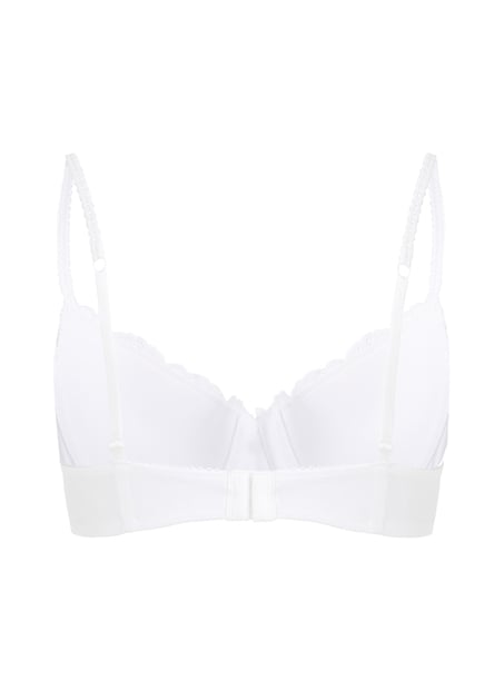 Biustonosz usztywniany z fiszbinami Secret Lace, Biały