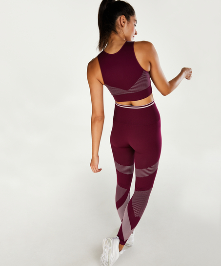 HKMX The Highneck Level 2 Sports Bra, Fioletowy