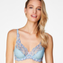 Biustonosz nieusztywniany z fiszbinami Diva, Niebieski