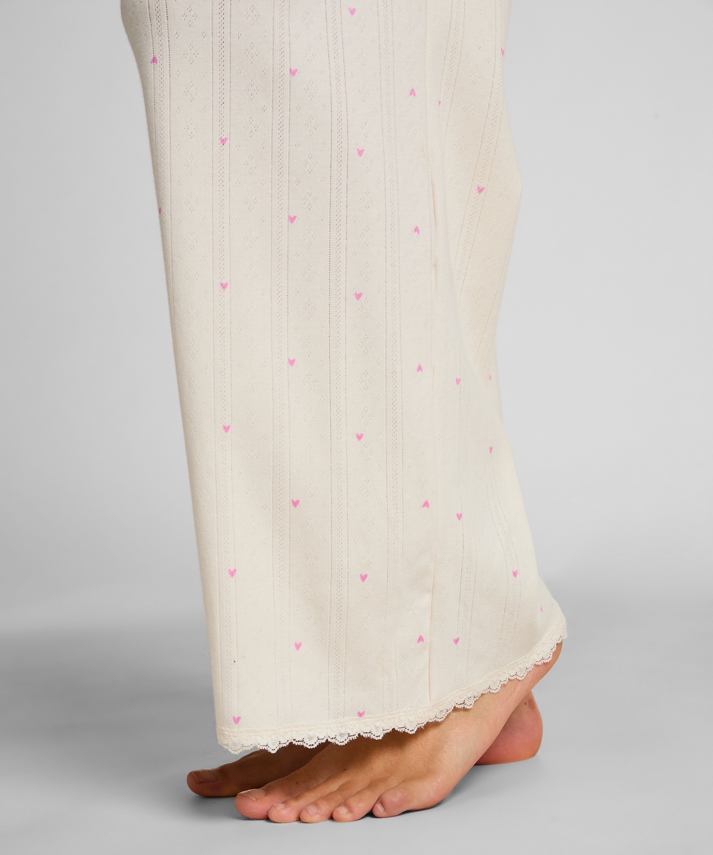 Spodnie Pointelle, Biały, main