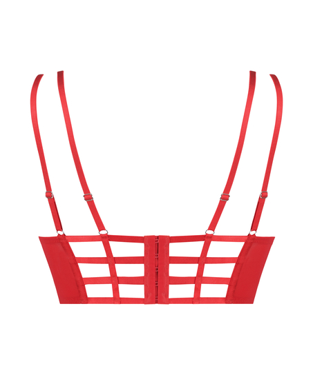 Usztywniony zabudowany biustonosz z fiszbinami Oceana, Czerwony