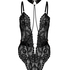 Body z otwartym krokiem Brandy Private, Czarny
