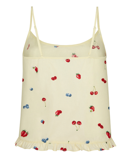 Tkany top na ramiączkach, Ż&oacute;łty