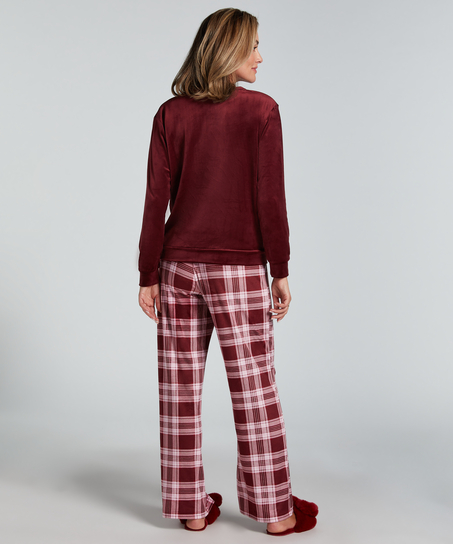 Piżama we wzór Velours, Fioletowy