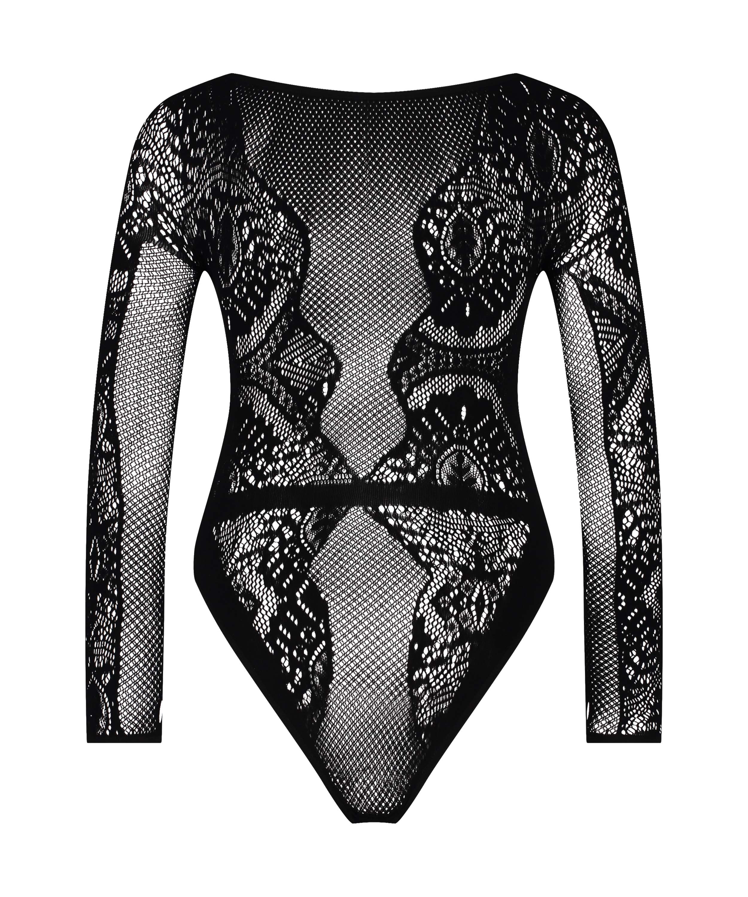 Body Scallop Floral, Czarny, main