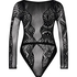 Body Scallop Floral, Czarny
