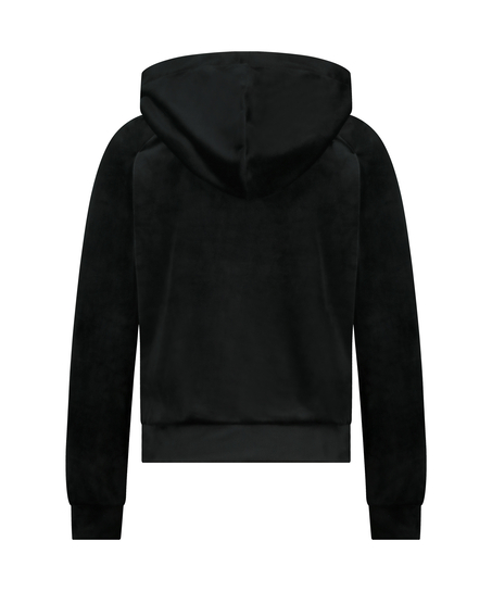 Welurowy top, Czarny