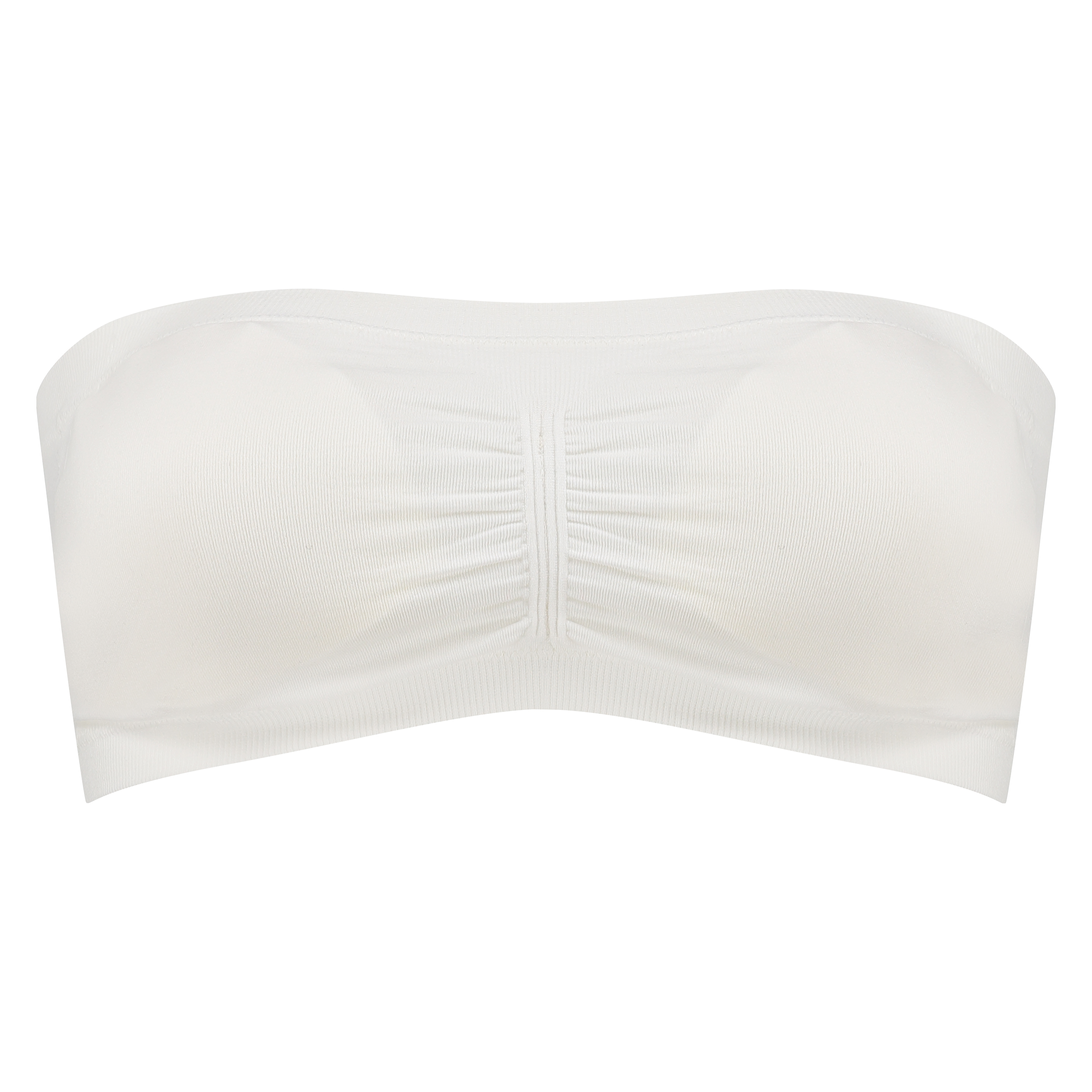 Bezszwowy top bandeau, Biały, main