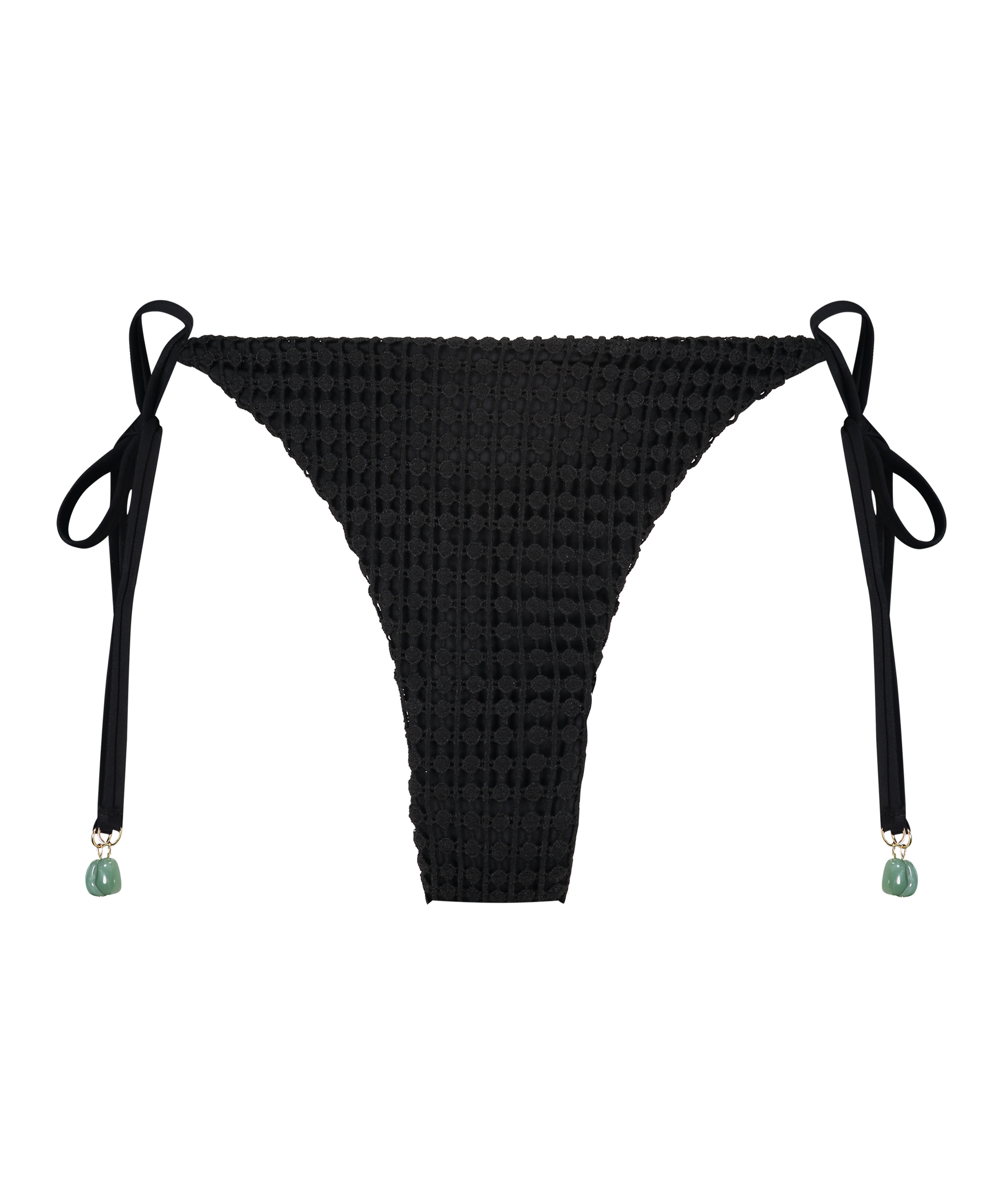 Majtki Bikini Cheeky Tanga Maui Crochet, Czarny, main