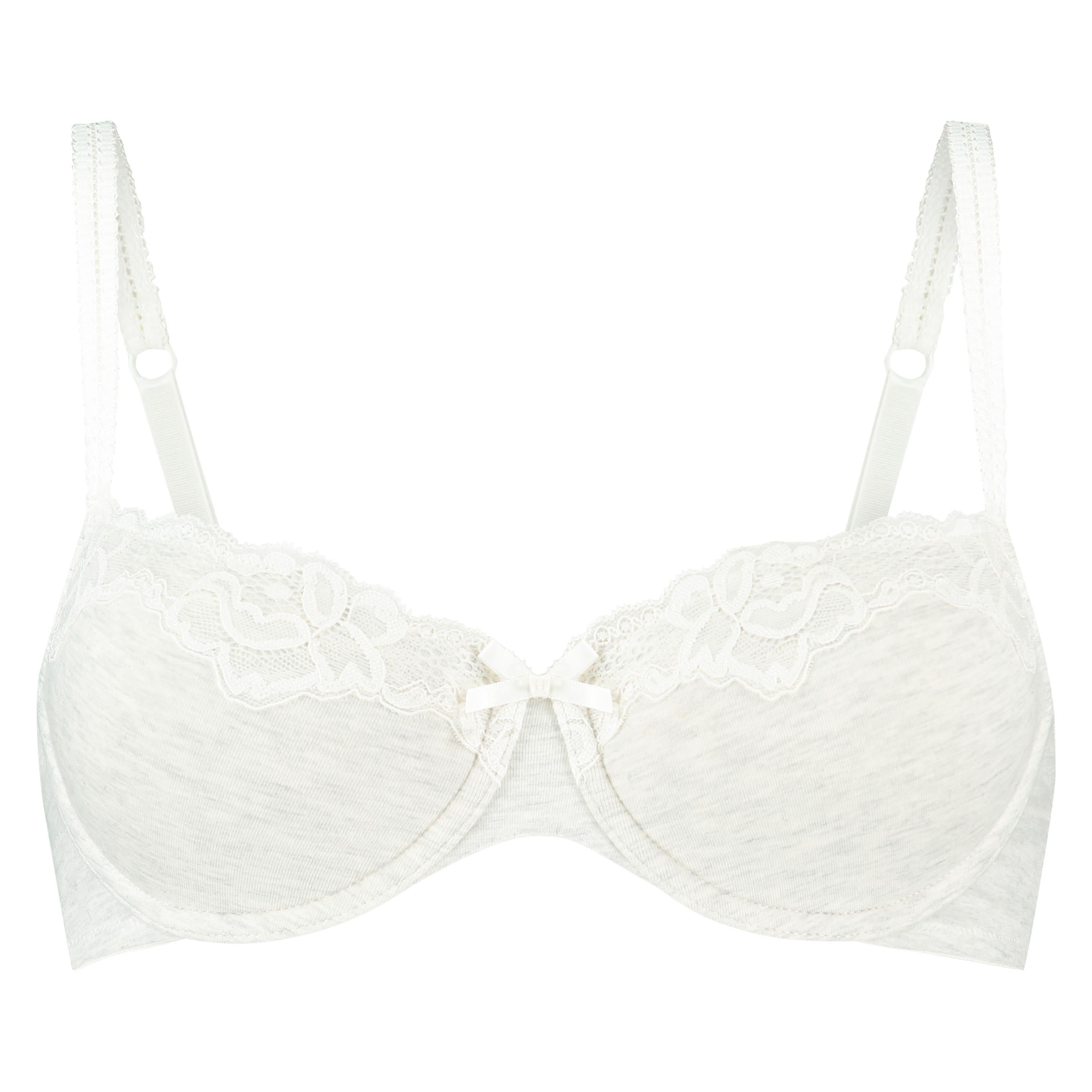 Secret Lace cotton padded underwired bra, Szary, main