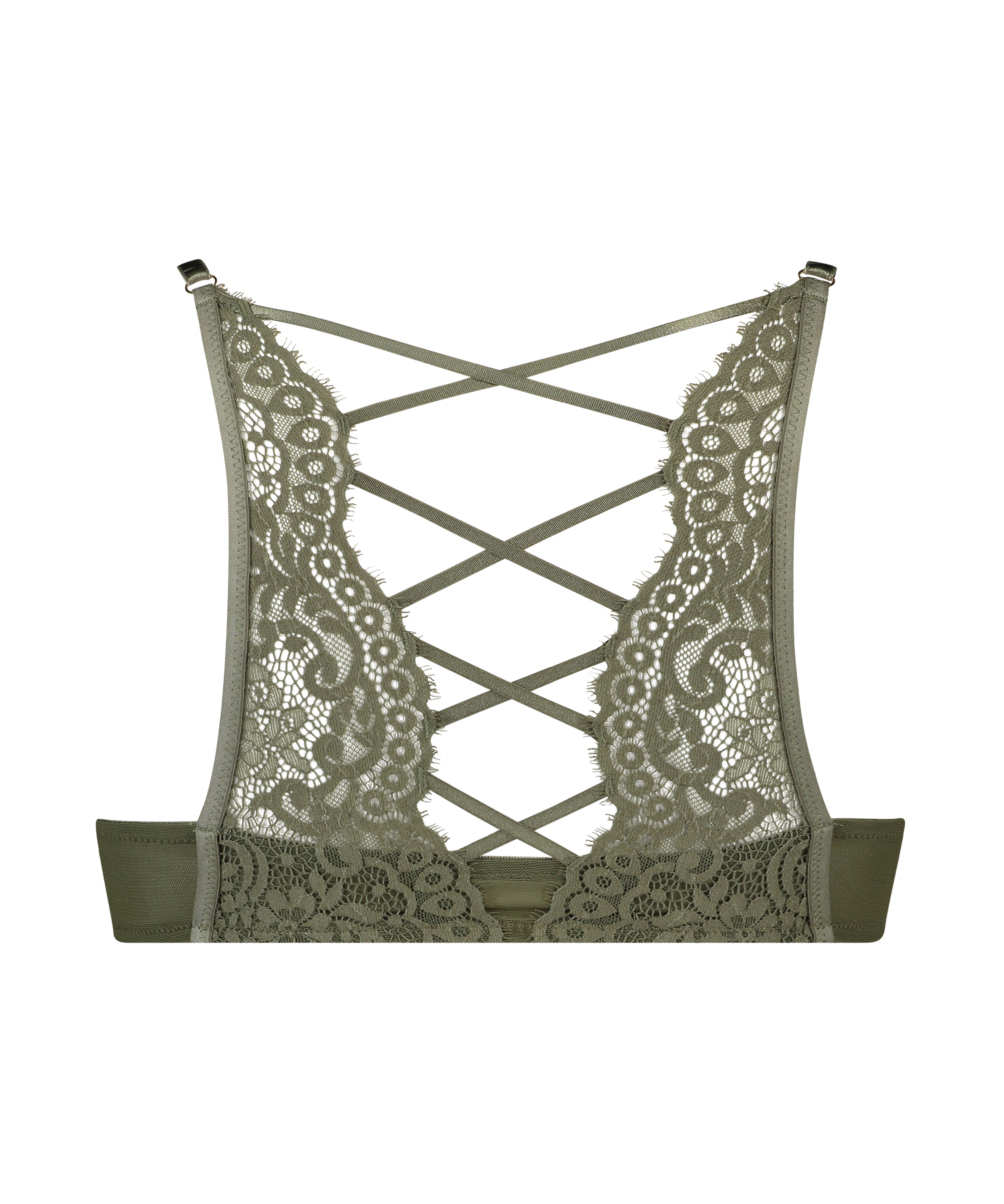 Biustonosz usztywniany z fiszbinami push-up Cardi, Zielony, main