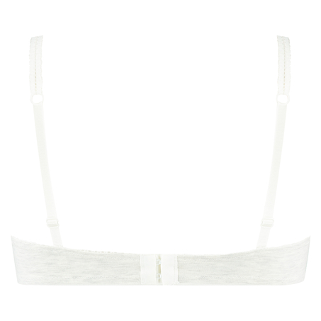 Secret Lace cotton padded underwired bra, Szary