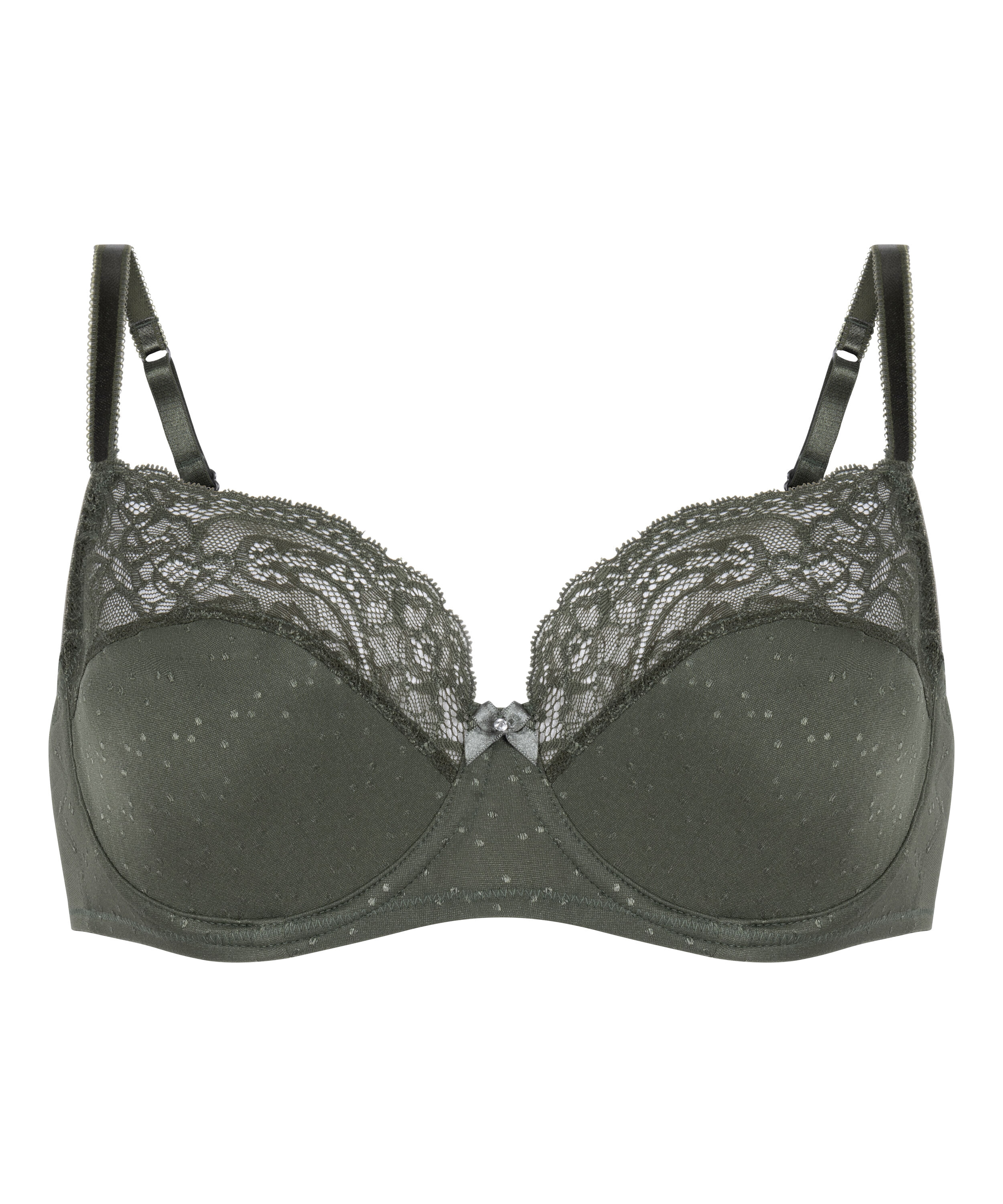 Biustonosz nieusztywniany z fiszbinami Sophie, Zielony