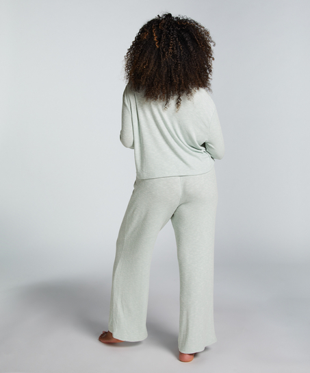 G&oacute;ra od piżamy z długim rękawem, Zielony