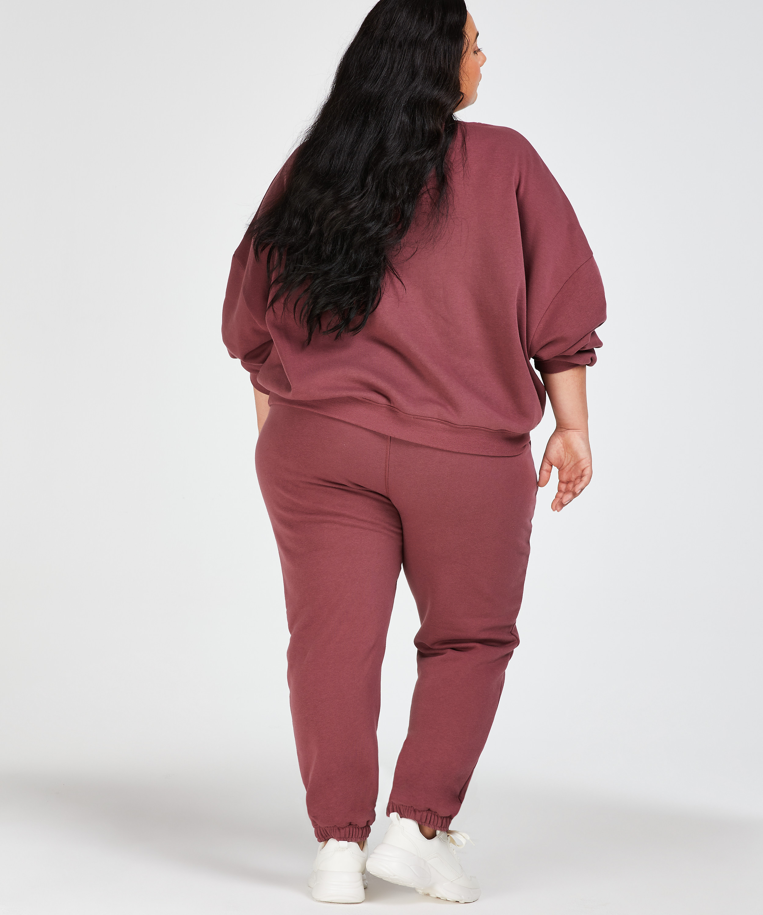 Spodnie dresowe typu boyfriend, R&oacute;żowy, main