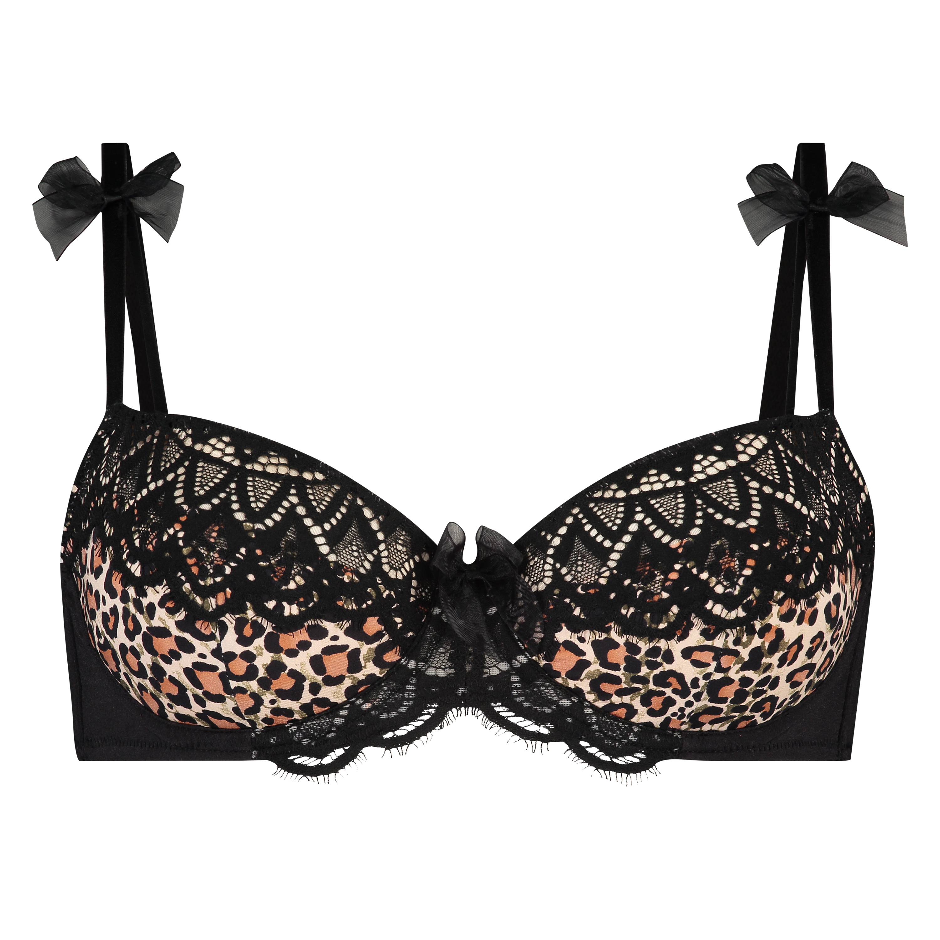 Gigi Padded Underwired Bra Animal Print, Czarny, main