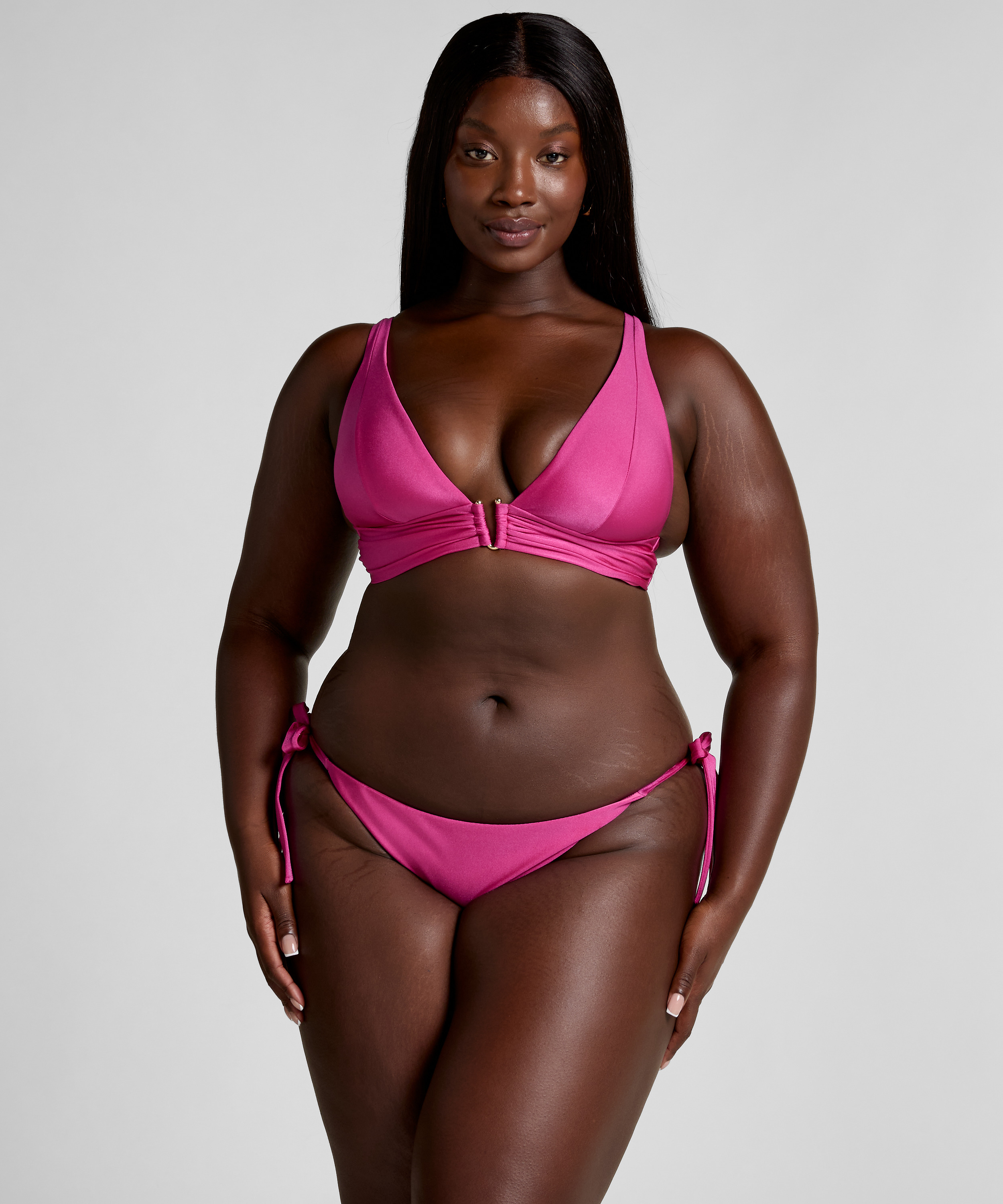 Tr&oacute;jkątna g&oacute;ra od bikini Luna, R&oacute;żowy, main