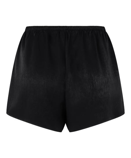 Satin Shorts Ayla, Czarny