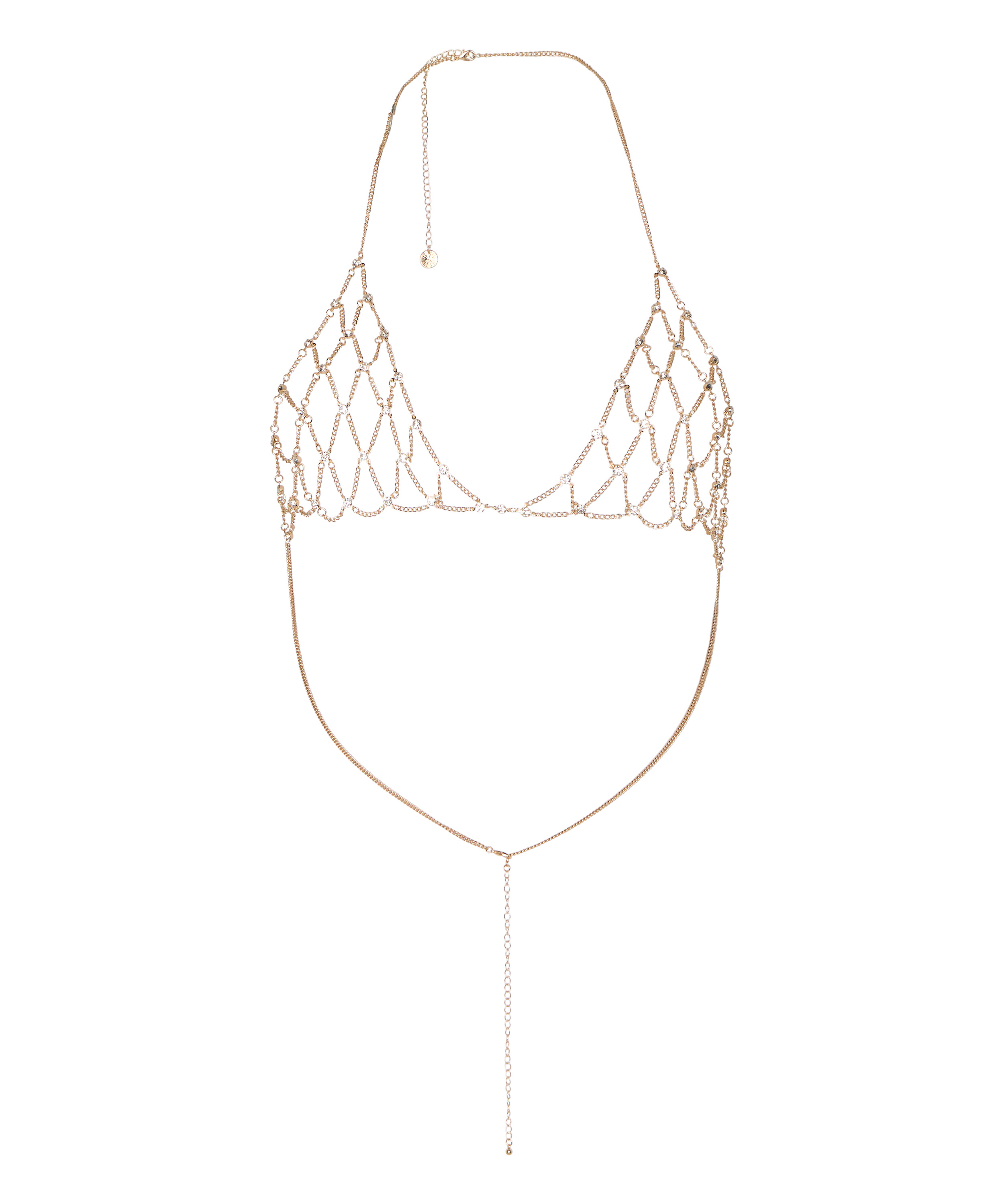 Chain Bralette Jewellery, Ż&oacute;łty, main