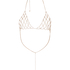 Chain Bralette Jewellery, Ż&oacute;łty