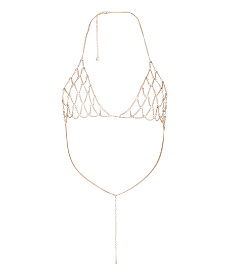 Chain Bralette Jewellery, Ż&oacute;łty