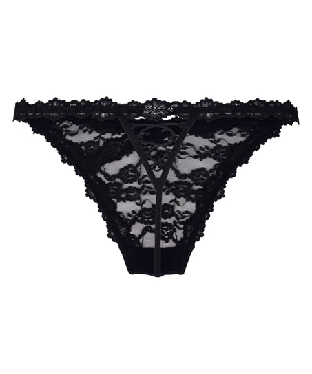 Stringi z Wysokim Wycięciem Aveline, Czarny