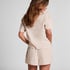 Bluza lniana w kratę, Biały