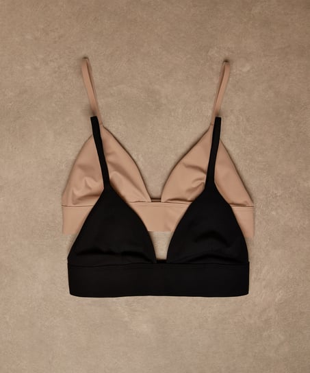 Tr&oacute;jkąt Bralette Smooth, Czarny