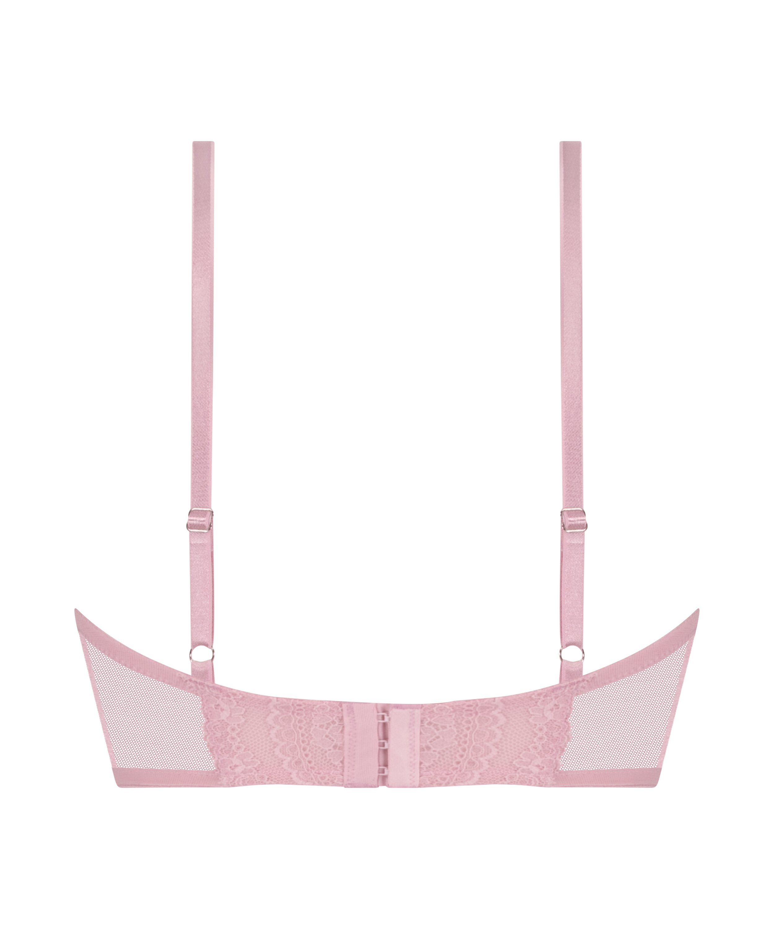 Usztywniany długi biustonosz push-up z fiszbinami Selina, Różowy, main