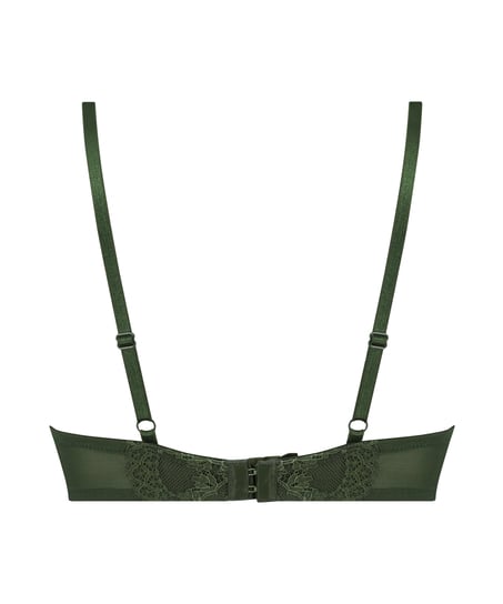 Usztywniony biustonosz maximizer z fiszbinami Daisy, Zielony