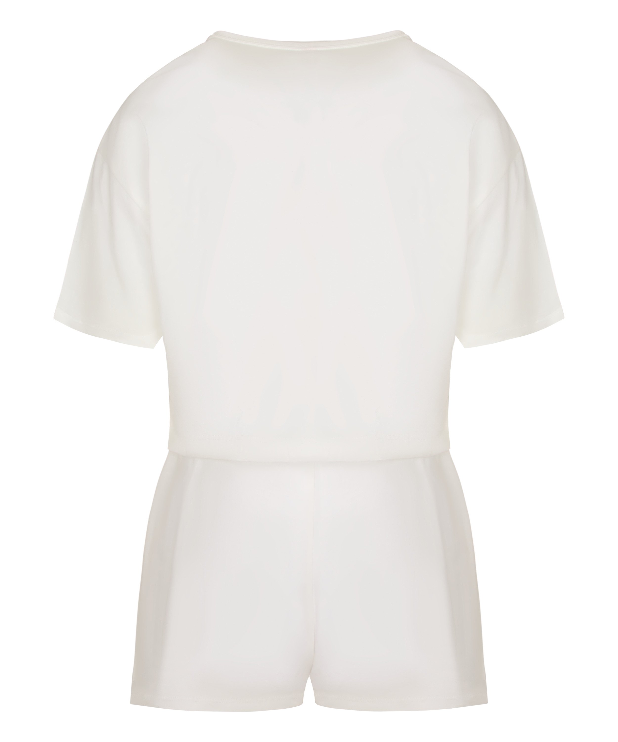 Zestaw piżamowy z bawełny, Biały, main